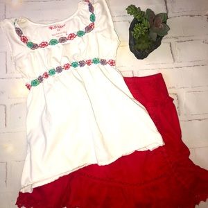 Girls top and skirt